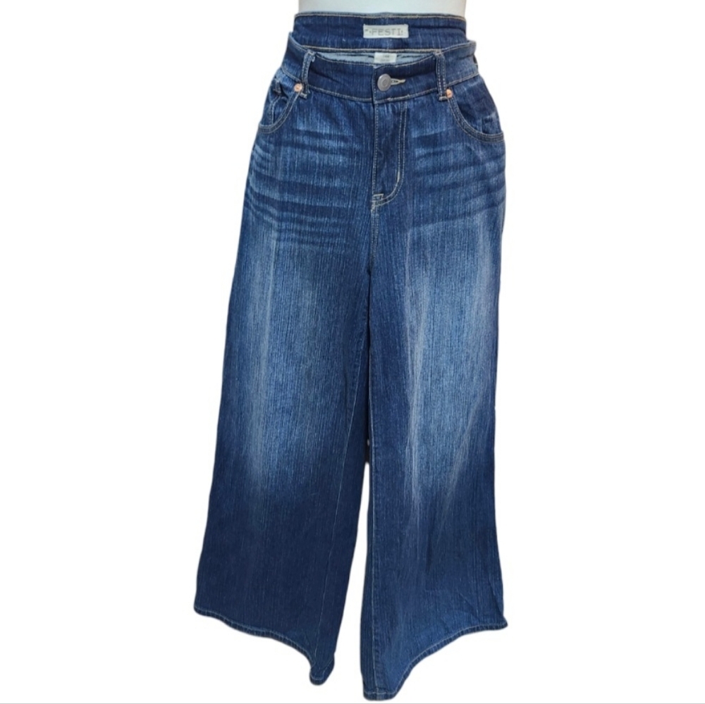 🇺🇸Festi By Torrid Women's Blue Wide-Leg Jeans - Picture 7 of 8